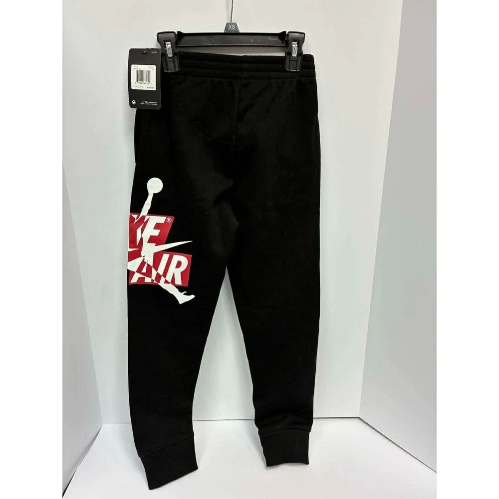 Nike Air Jordan Jumpman Logo Youth Boy's Small Black Joggers 95A434 SMALL NWT